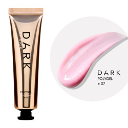 Polygel 07 en tubo DARK, rosa con micro brillo, 30ml