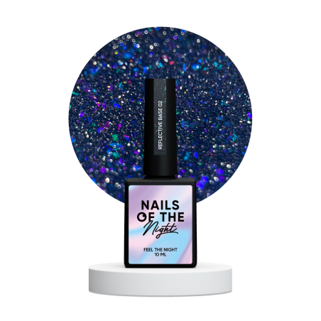 Base Reflective 02 Nails of the night, Base reflectante de camuflaje, 10 ml