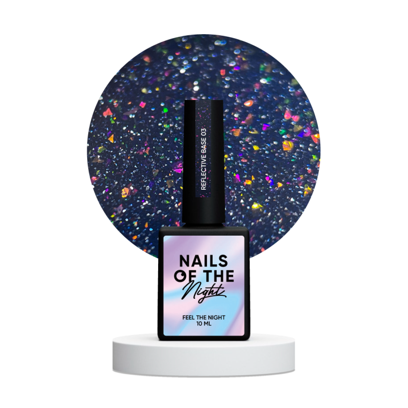 Base Reflective 03 Nails of the night, Base reflectante de camuflaje, 10 ml