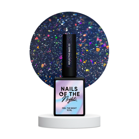 Base Reflective 03 Nails of the night, Base reflectante de camuflaje, 10 ml