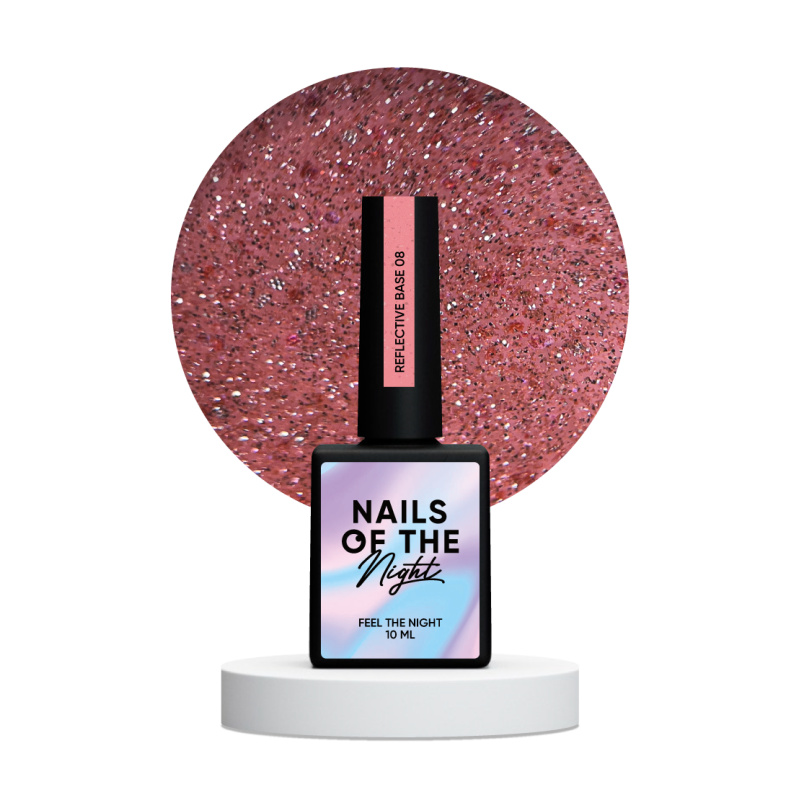 Base Reflective 08 Nails of the night, Base reflectante de camuflaje, 10 ml