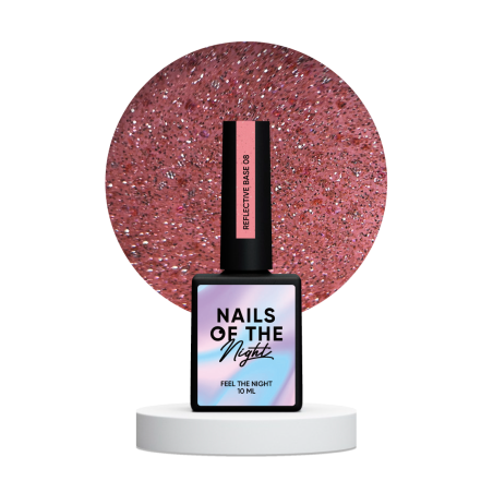 Base Reflective 08 Nails of the night, Base reflectante de camuflaje, 10 ml