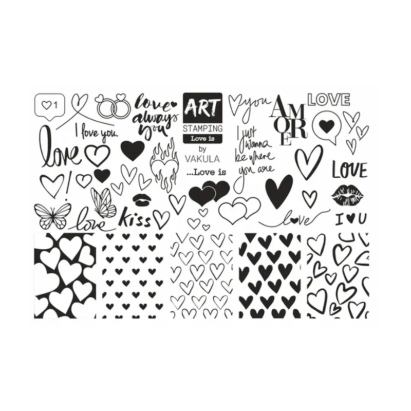 Placa pequeña Stamping Love is Vakula