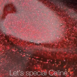 Esmalte Semipermanente Let's special Céline NAILSOFTHENIGTH, Rojo oscuro con purpurina, 10ml