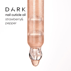 Aceite seco de cutículas con brillo Strawberry & Pepper DARK, 10ml