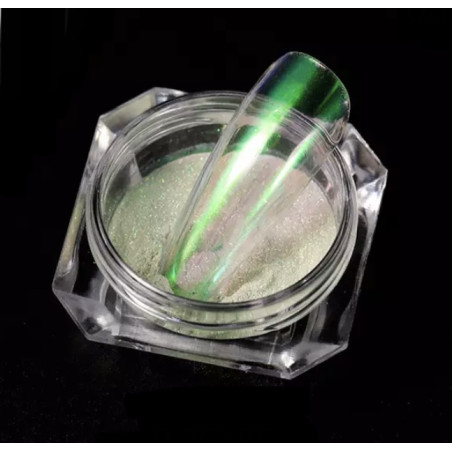 Mirror Chrome Powder Ice Magic 11, verde claro