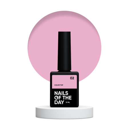 Color Top 02 NAILSOFTHRDAY, top de color rosa nude, sin capa adhesiva,10ml