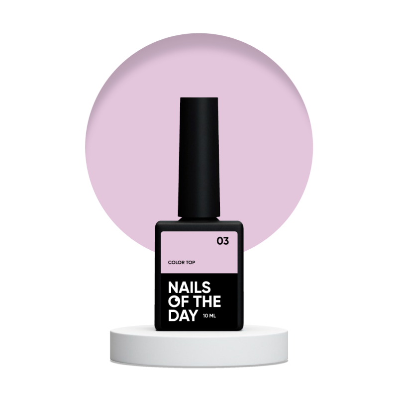 Color Top 03 NAILSOFTHRDAY, top de color rosa empolvado sin capa adhesiva,10ml