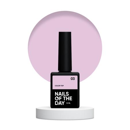 Color Top 03 NAILSOFTHRDAY, top de color rosa empolvado sin capa adhesiva,10ml