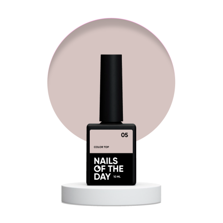 Color Top 05 NAILSOFTHRDAY, top de color beige, sin capa adhesiva,10ml