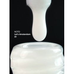 Base Let's Amsterdam 01 NAILS OF THE DAY, base camuflaje de color blanco, 10 ml