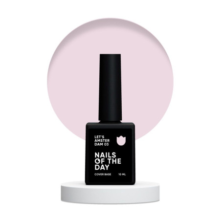 Base Let's Amsterdam 03 NAILS OF THE DAY, base camuflaje de color rosa claro, 10 ml