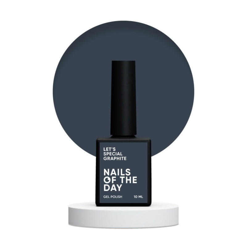Esmalte Semipermanente Let's special Graphite NAILSOFTHEDAY, Gris oscuro, 10ml