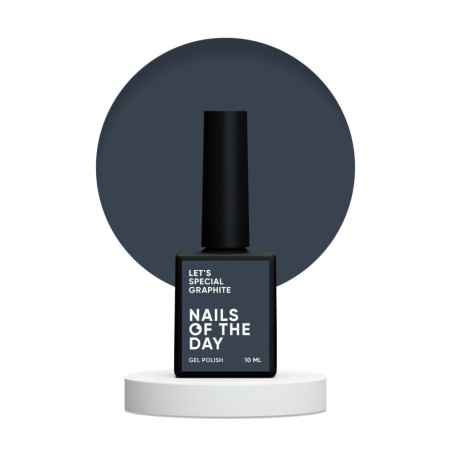 Esmalte Semipermanente Let's special Graphite NAILSOFTHEDAY, Gris oscuro, 10ml