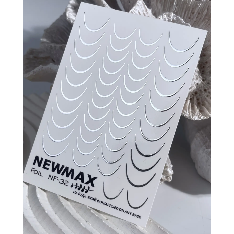 Pegatina al agua NF-32 NEWMAX, plata