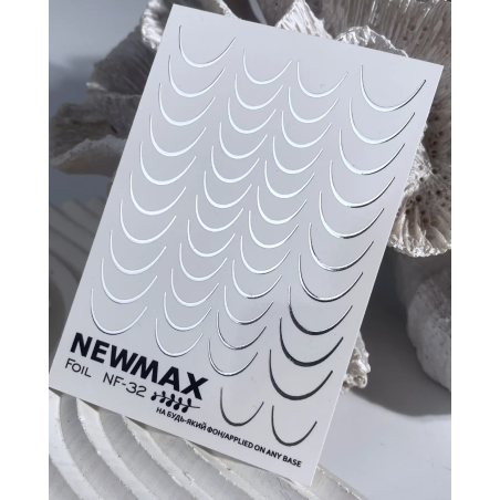 Pegatina al agua NF-32 NEWMAX, plata