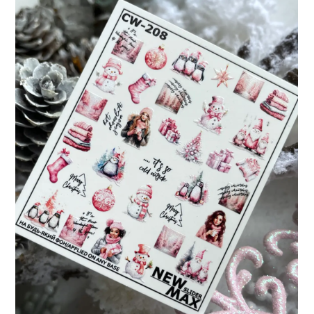 Pegatina al agua para navidad CW-208