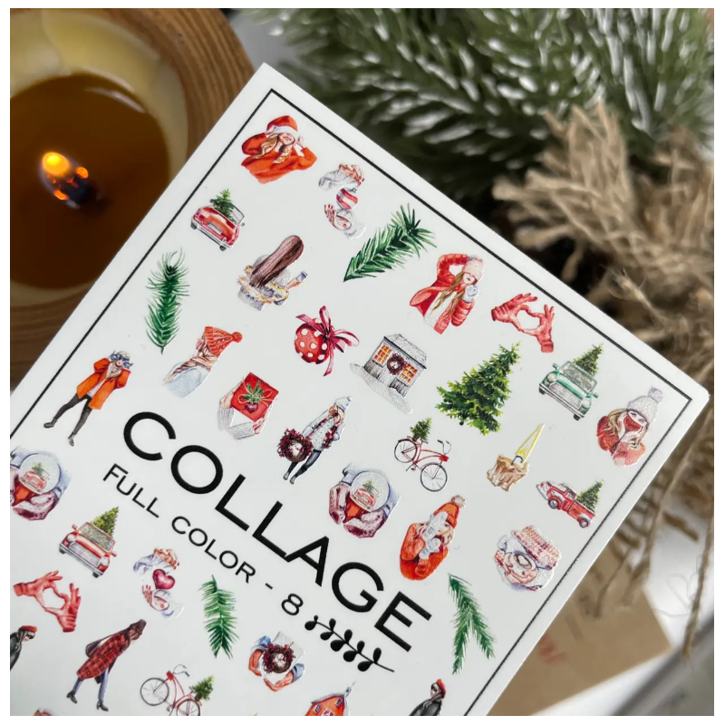 Pegatina al agua COLLAGE para navidad FC-8