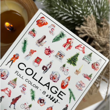 Pegatina al agua COLLAGE para navidad FC-8
