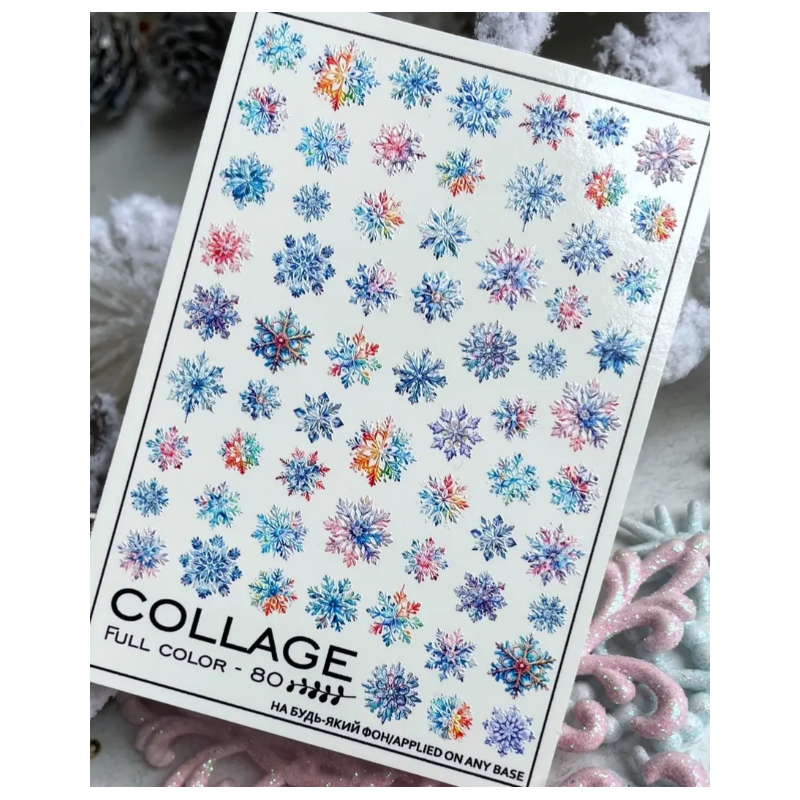 Pegatina al agua COLLAGE para navidad FC-80