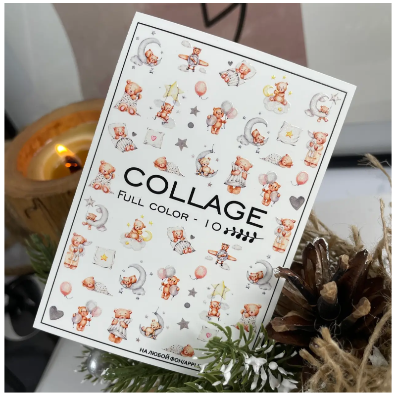 Pegatina al agua colorida COLLAGE FC-10