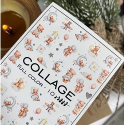 Pegatina al agua colorida COLLAGE FC-10