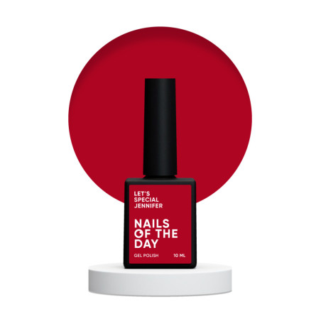 Esmalte Semipermanente Let's special Jennifer NAILSOFTHEDAY, Rojo Claro, 10ml