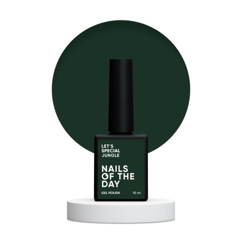 Esmalte Semipermanente Let's special Jungle NAILSOFTHEDAY, verde oscuro, 10ml