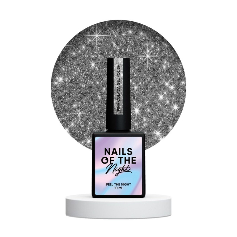 Esmalte semipermanente Pina Colada NAILSOFTHENIGHT, Gris oscuro, 10ml