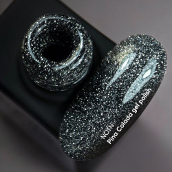 Esmalte semipermanente Pina Colada NAILSOFTHENIGHT, Gris oscuro, 10ml