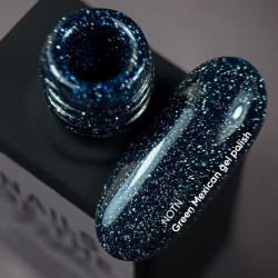 Esmalte semipermanente Green Mexican NAILSOFTHENIGHT, vedre oscuro, 10ml