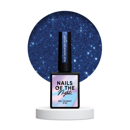 Esmalte semipermanente Blue Lagoon NAILSOFTHENIGHT, azul, 10ml