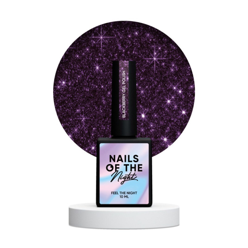 Esmalte semipermanente Blackberry NAILSOFTHENIGHT, morado, 10ml