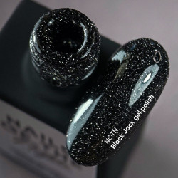Esmalte semipermanente Black Jack NAILSOFTHENIGHT, negro, 10ml