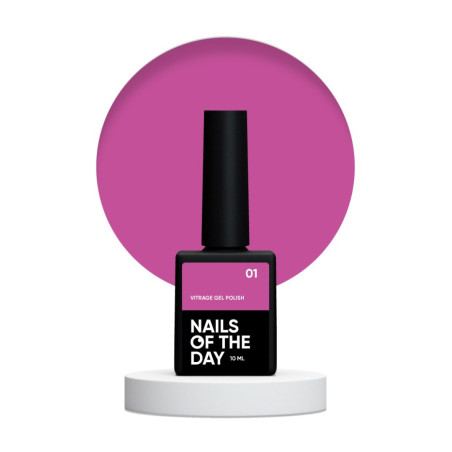 Esmalte semipermanente Vitrage 01 NAILSOFTHEDAY, rosa transparente, 10ml