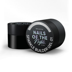 Sparkle Builder Gel 01 NAILSOFTHENIGHT, plateado,15 ml