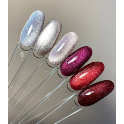 Esmalte Semipermanente Ojo de gato 10 Reflectante Dark, plateado, 10ml