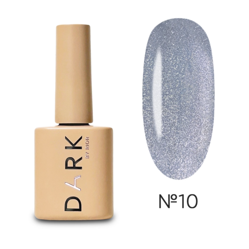 Esmalte Semipermanente Ojo de gato 10 Reflectante Dark, plateado, 10ml