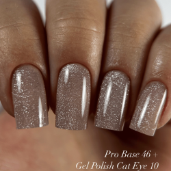 Esmalte Semipermanente Ojo de gato 10 Reflectante Dark, plateado, 10ml